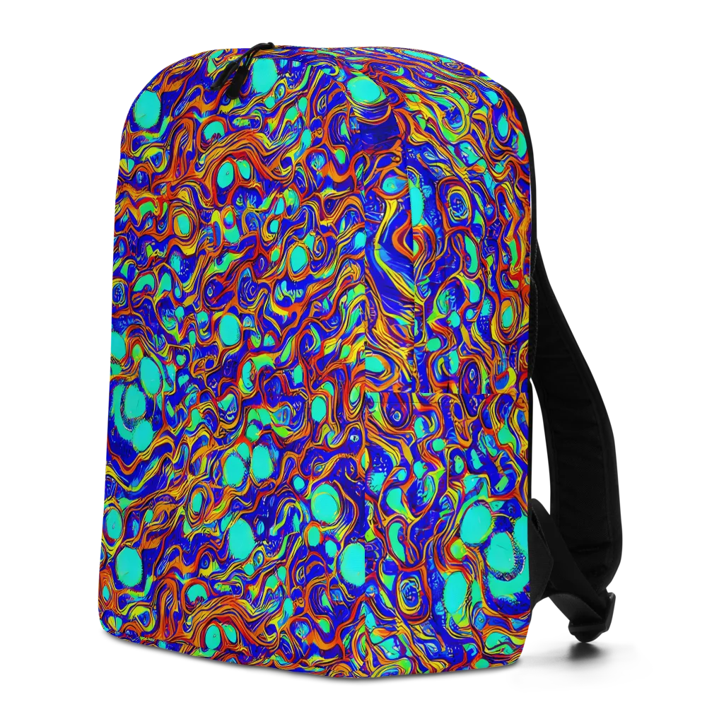 Aqua Flame on Minimalist Backpack — Left
