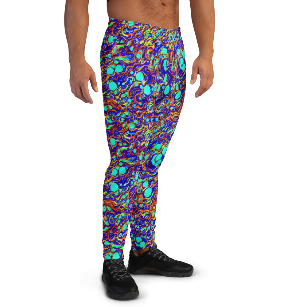 Aqua Flame on Men's Joggers — Right