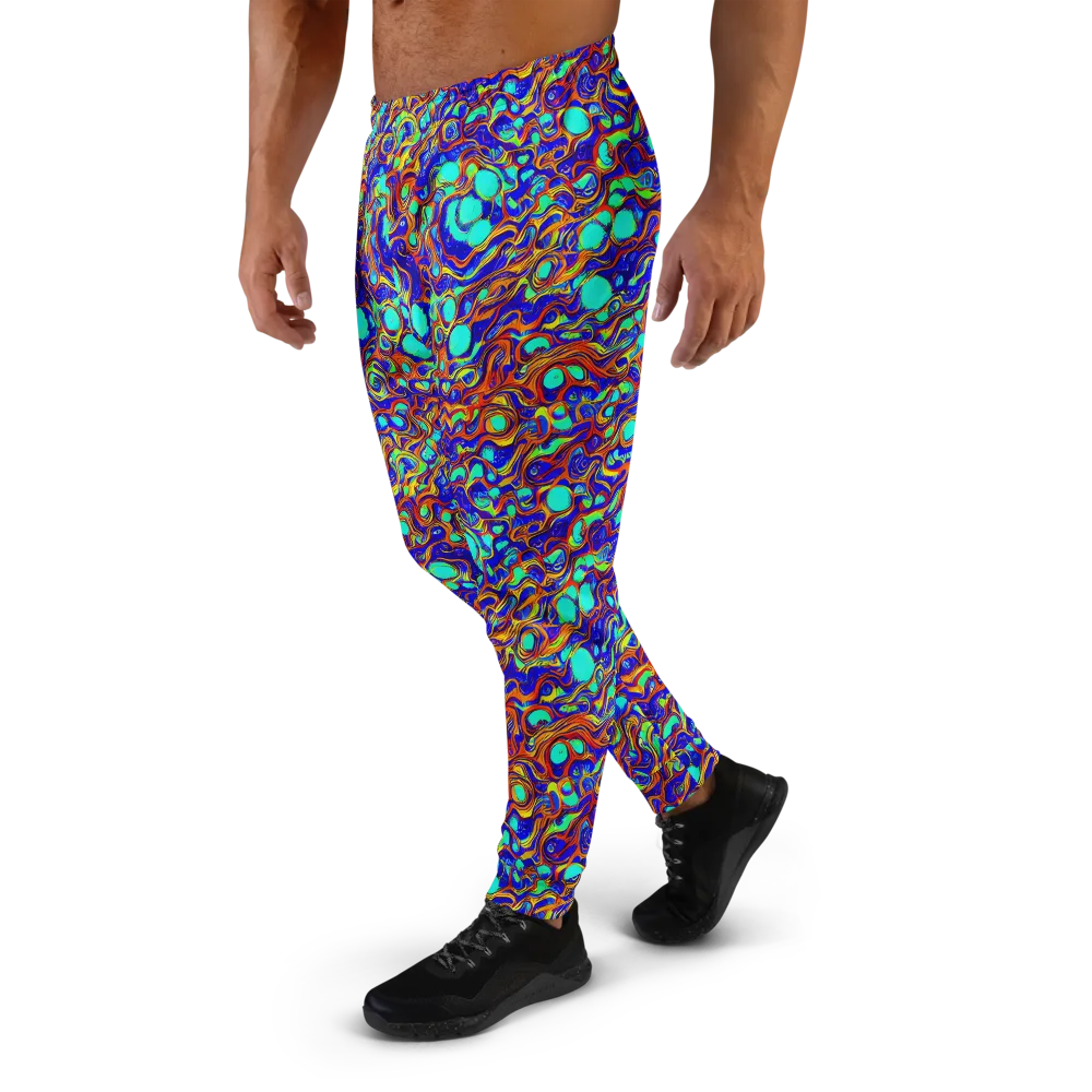 Aqua Flame on Men's Joggers — Left