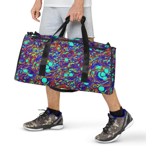 Aqua Flame on a Duffle Bag
