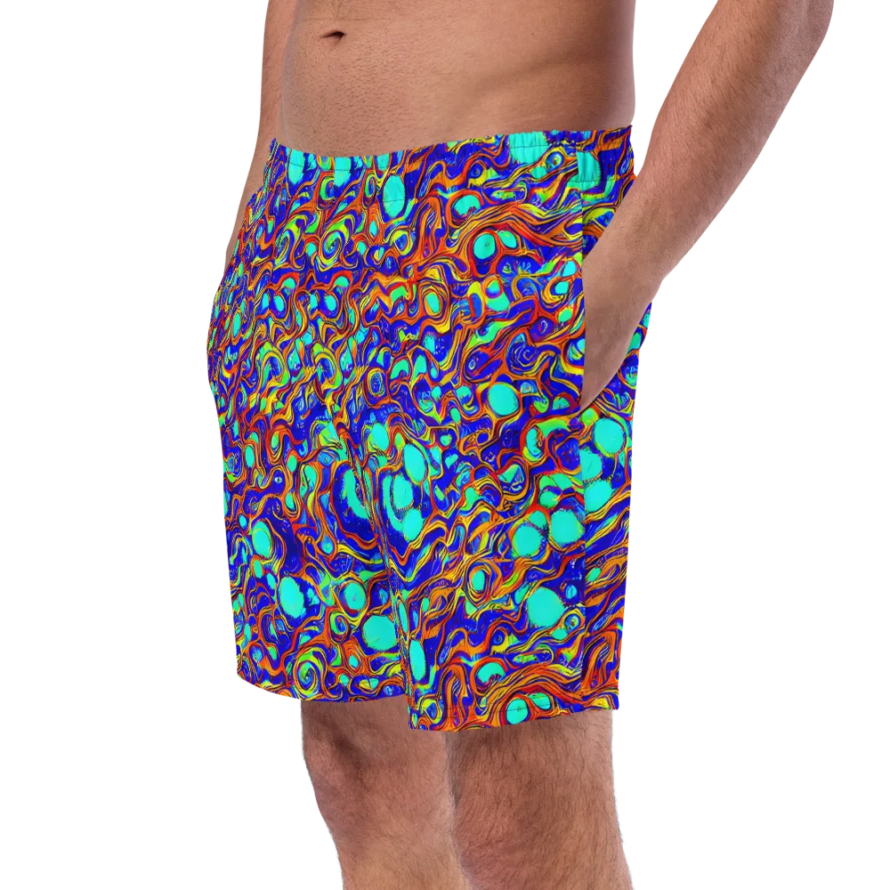 Aqua Flame on Swim Trunks — Left Front