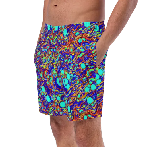 Aqua Flame on a Swim Trunks
