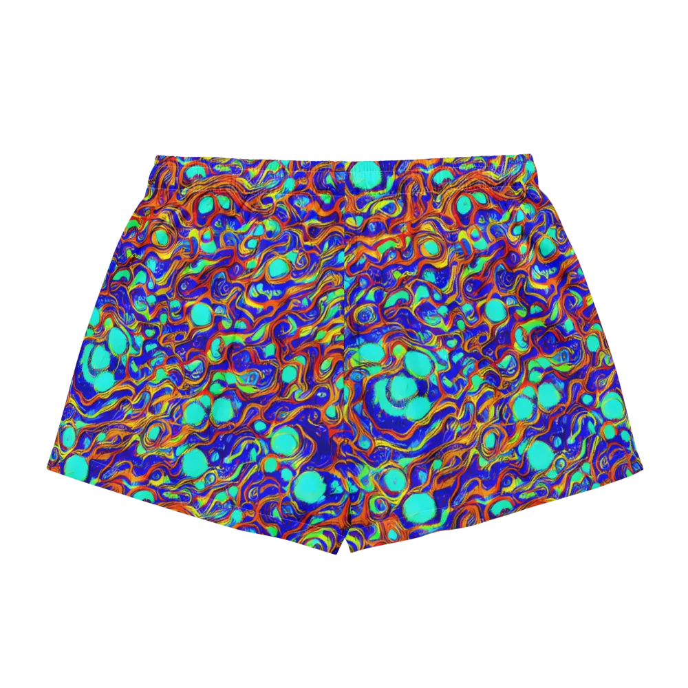 Aqua Flame on Women's Pajama Shorts — Back