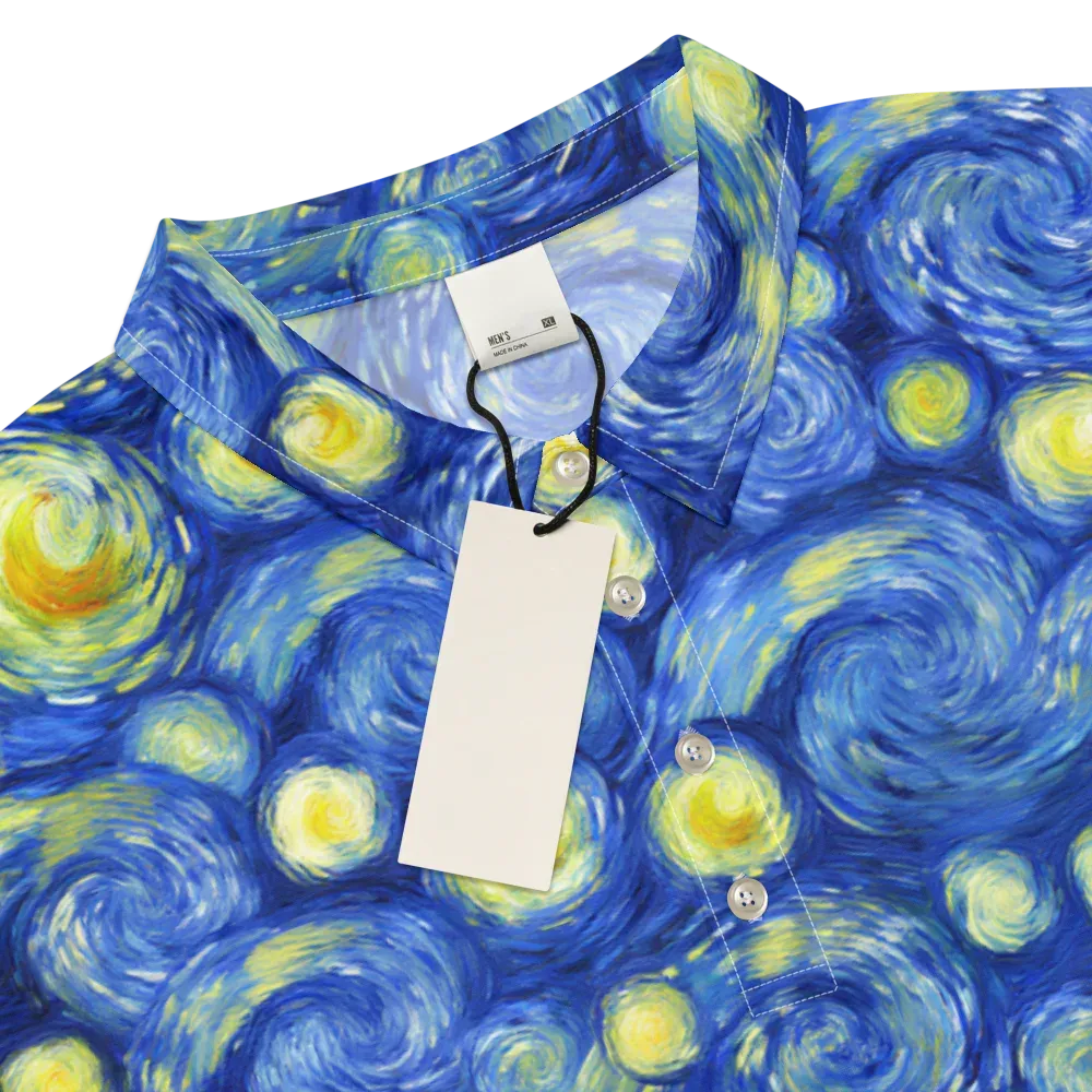 Cobalt Stardrift on Men's Slim Fit Polo Shirt — Product details