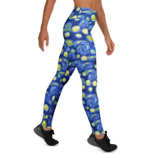 Cobalt Stardrift on a Yoga Leggings