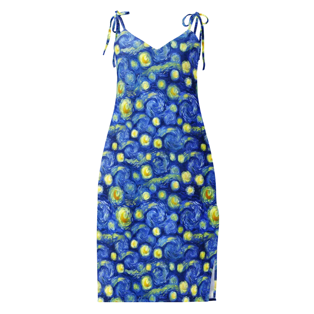 Cobalt Stardrift on Slip Dress — Front