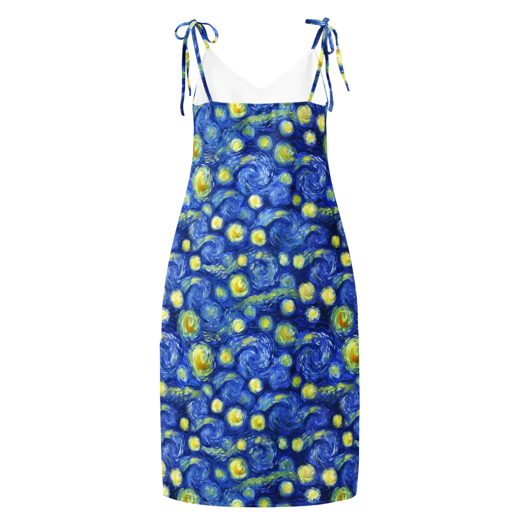 Cobalt Stardrift on Slip Dress — Back