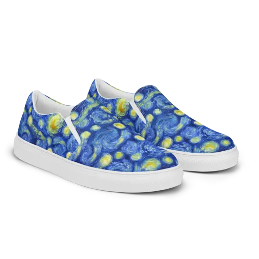 Cobalt Stardrift on a Men's Slip-On Canvas Shoes