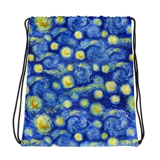 Cobalt Stardrift on a Drawstring Bag