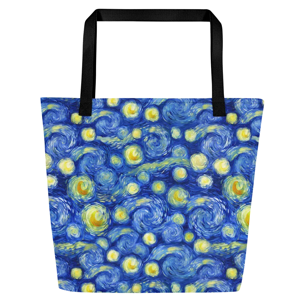 Cobalt Stardrift on Large Tote Bag W/ Pocket — Front