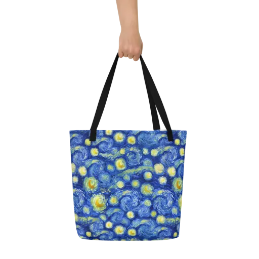 Cobalt Stardrift on a Large Tote Bag W/ Pocket
