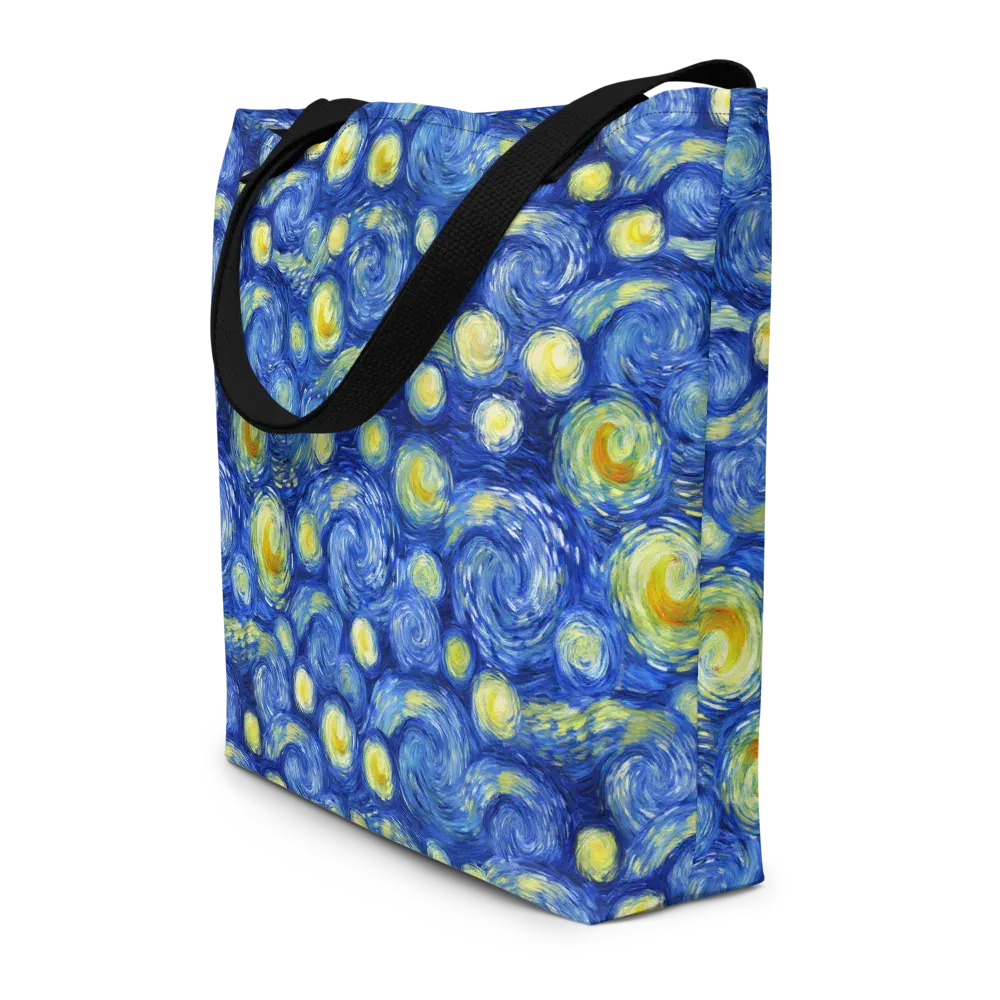 Cobalt Stardrift on Large Tote Bag W/ Pocket — Front