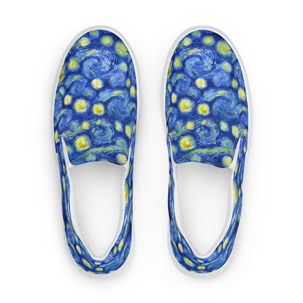 Cobalt Stardrift on Women's Slip-On Canvas Shoes — Front