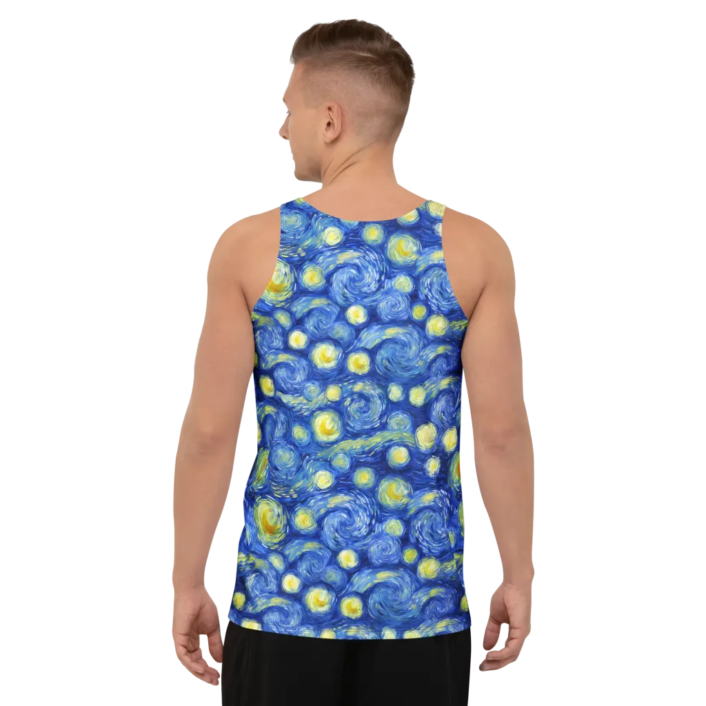 Cobalt Stardrift on Men's Tank Top — Back