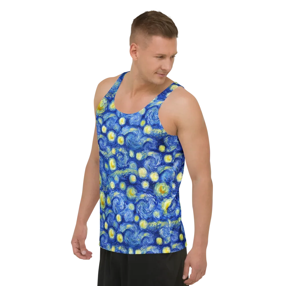 Cobalt Stardrift on Men's Tank Top — Left Front