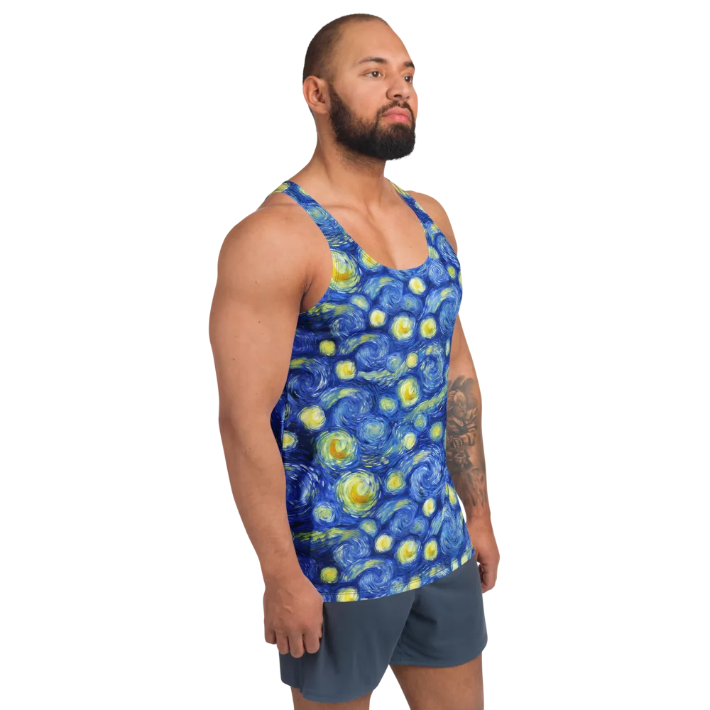 Cobalt Stardrift on Men's Tank Top — Right Front