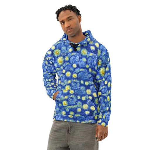 Cobalt Stardrift on a Cotton Hoodie