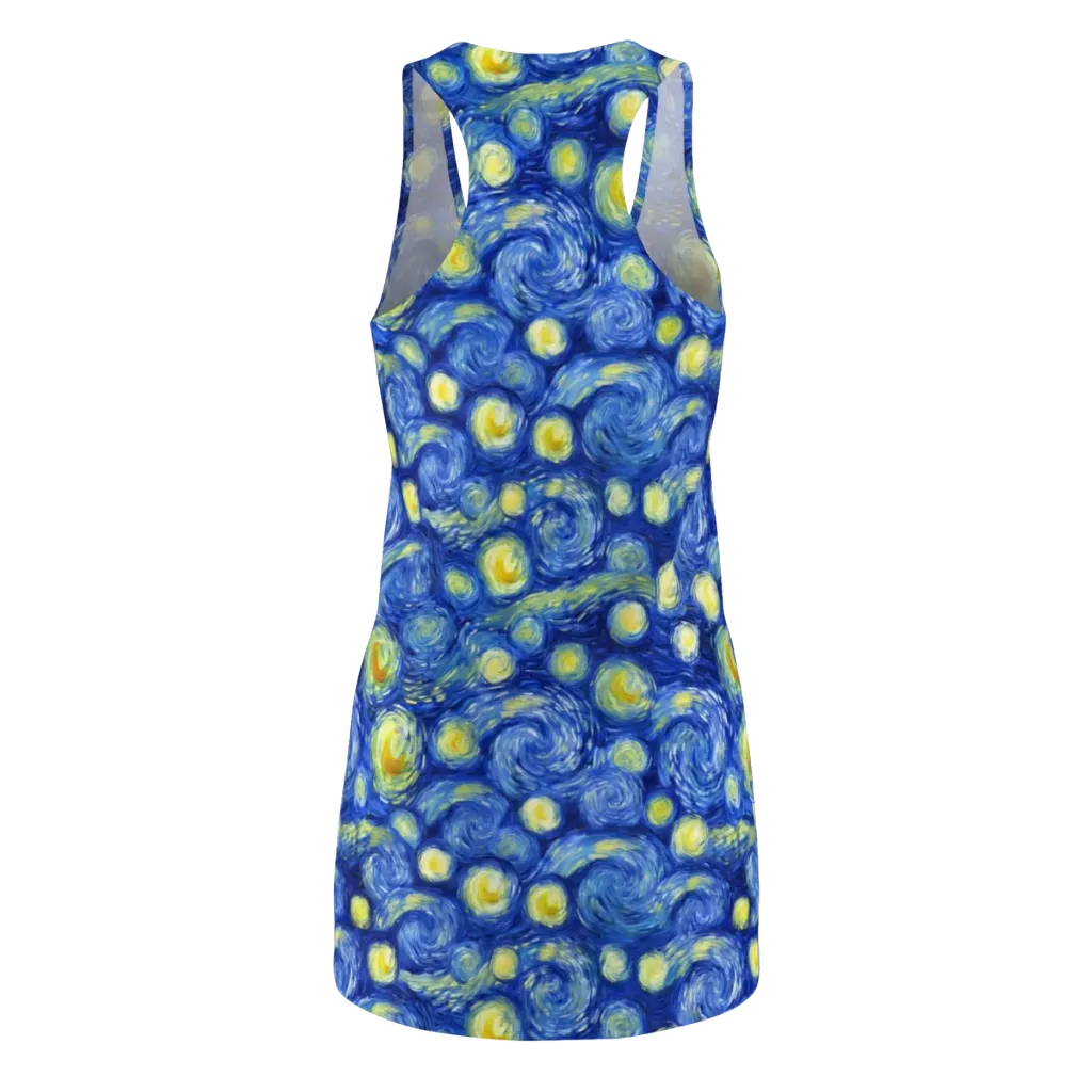 Cobalt Stardrift on Racerback Dress — Back