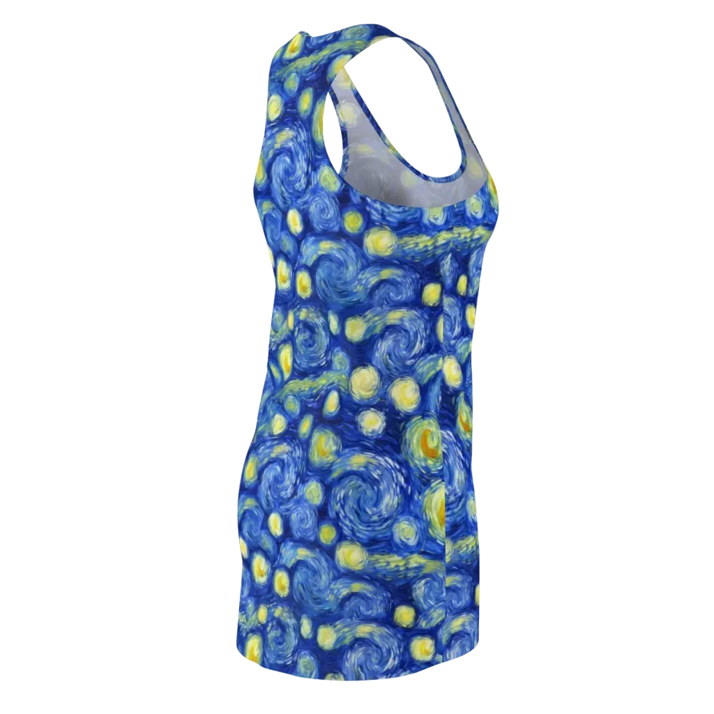 Cobalt Stardrift on Racerback Dress — Back Side