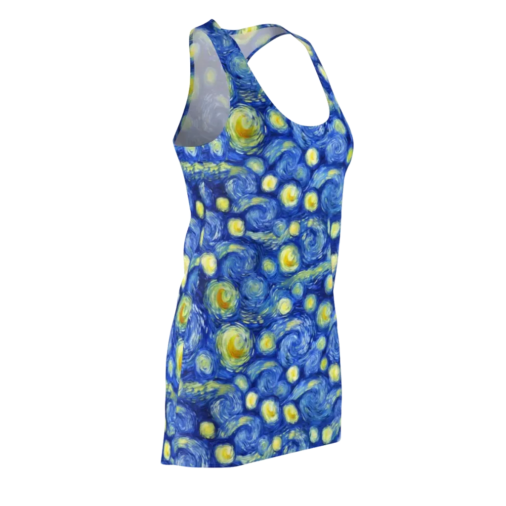 Cobalt Stardrift on Racerback Dress — Front Side