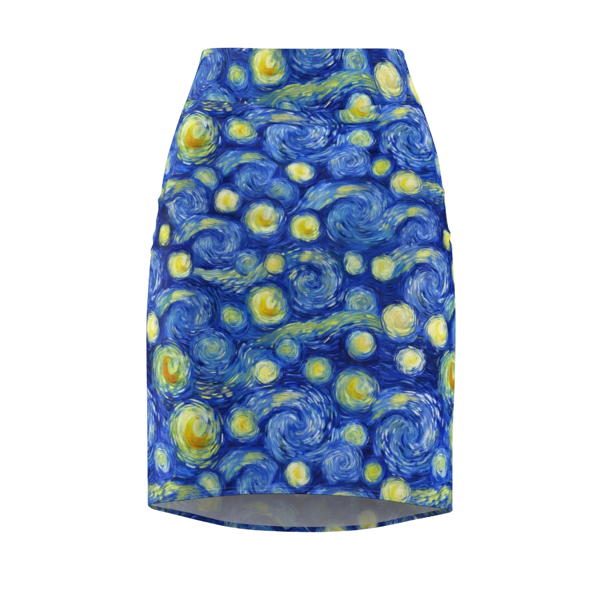Cobalt Stardrift on Pencil Skirt — Front