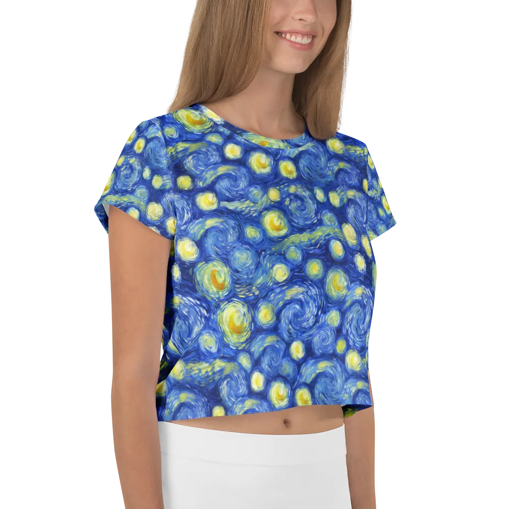 Cobalt Stardrift on Crop Tee — Right