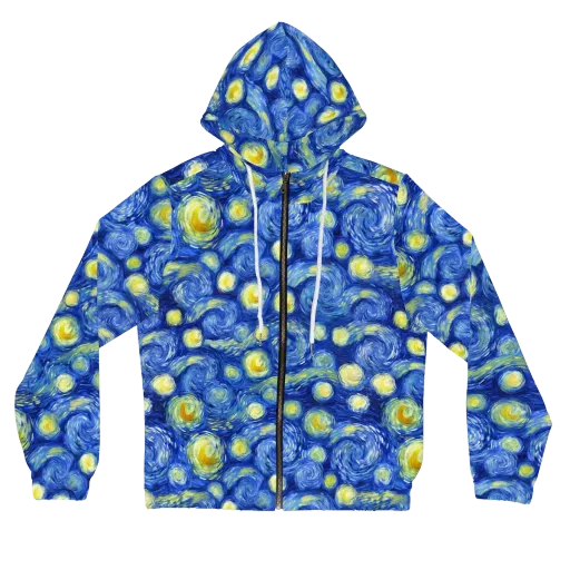 Cobalt Stardrift on a Women's Full-Zip Hoodie