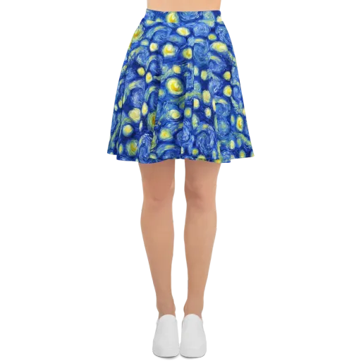 Cobalt Stardrift on a Skater Skirt