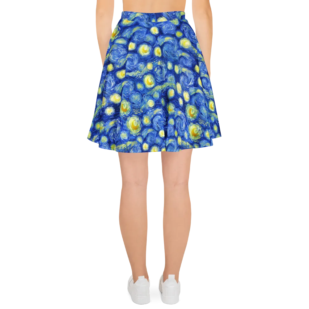 Cobalt Stardrift on Skater Skirt — Back