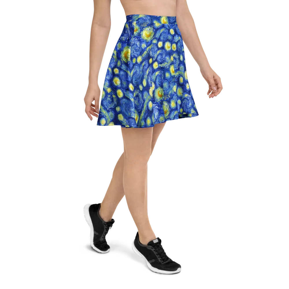 Cobalt Stardrift on Skater Skirt — Right