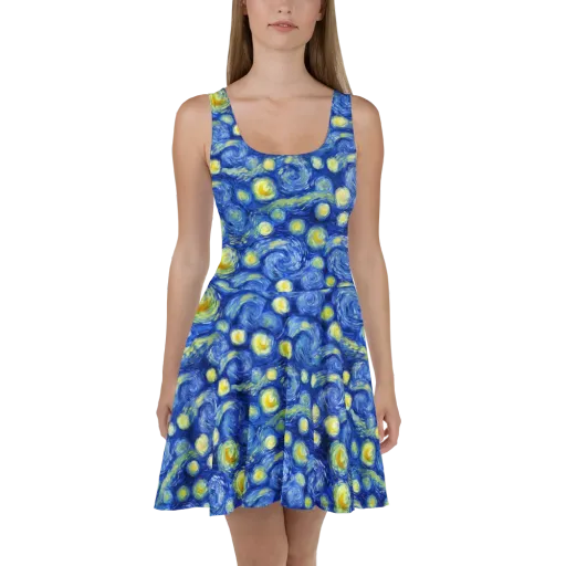 Cobalt Stardrift on a Skater Dress