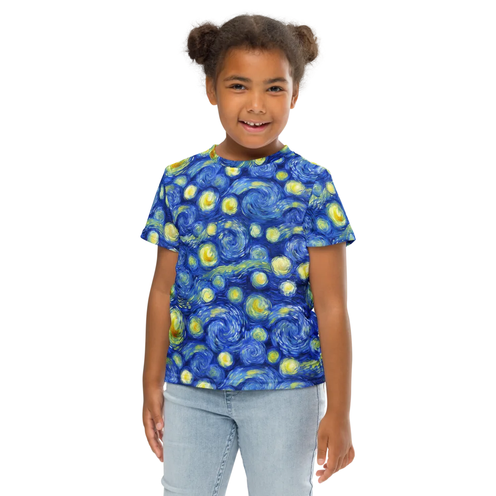 Cobalt Stardrift on Kids Crew Neck T-Shirt — Front