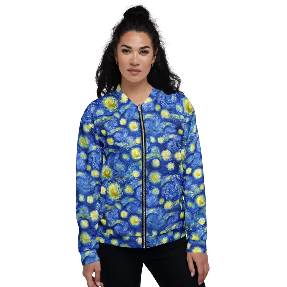 Cobalt Stardrift on Bomber Jacket — Front