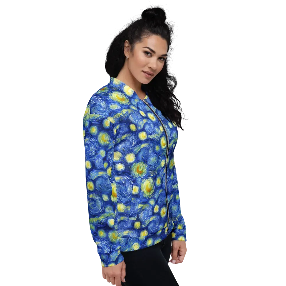 Cobalt Stardrift on Bomber Jacket — Right