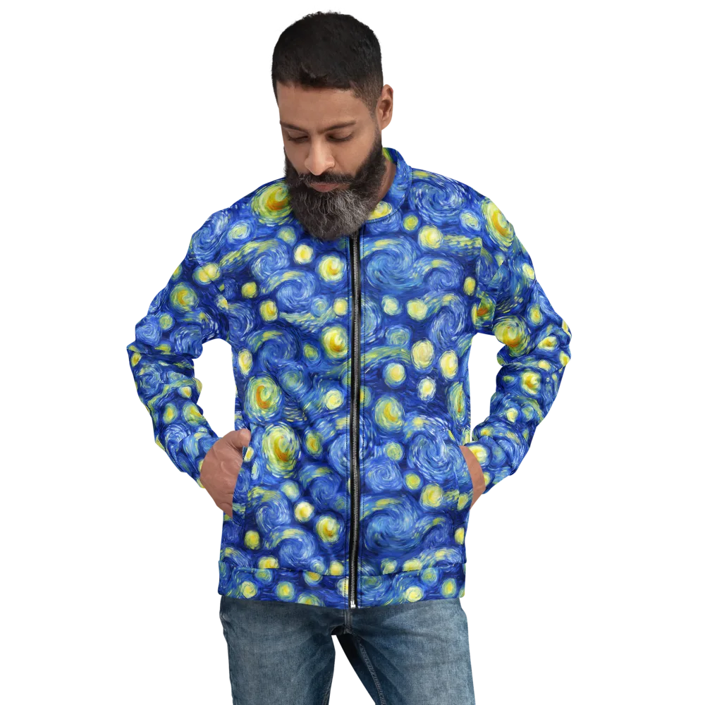 Cobalt Stardrift on Bomber Jacket — Front