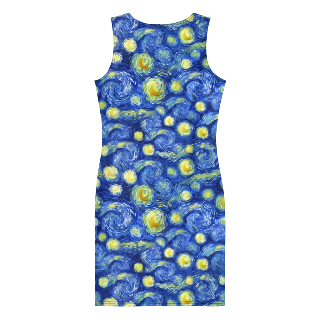 Cobalt Stardrift on Bodycon Dress — Back