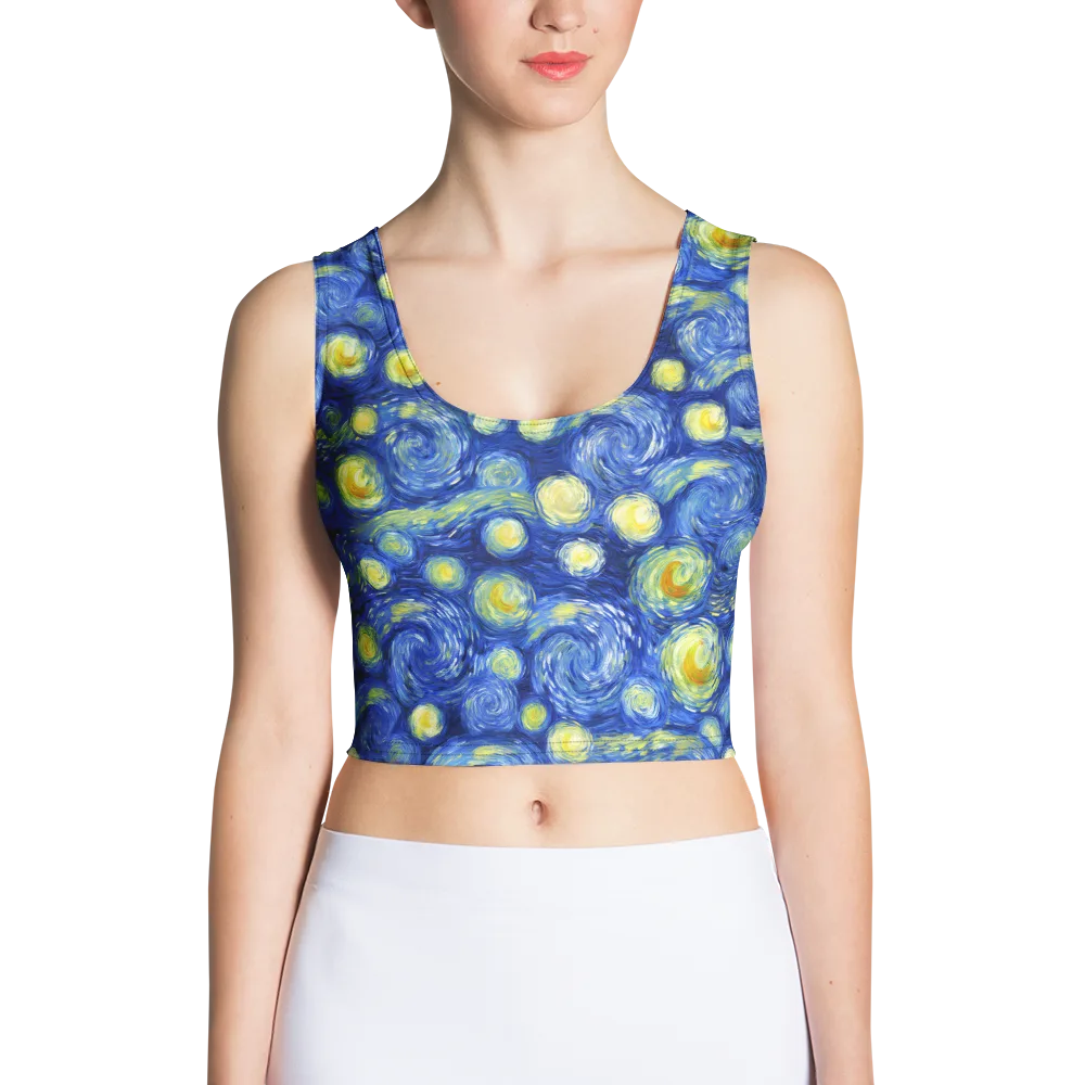 Cobalt Stardrift on Crop Top — Front