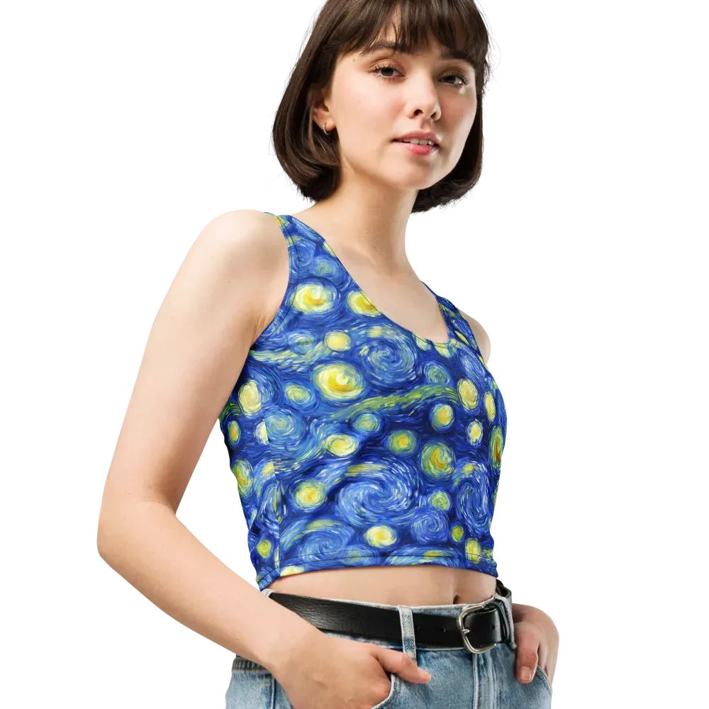Cobalt Stardrift on Crop Top — Right Front