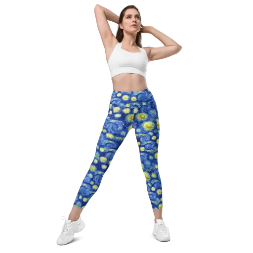 Cobalt Stardrift on a Leggings with Pockets