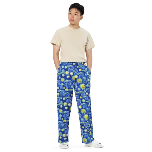 Cobalt Stardrift on a Wide-Leg Pants