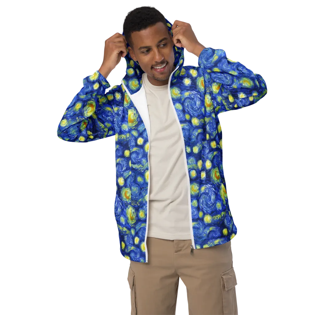 Cobalt Stardrift on Men's Windbreaker — Front