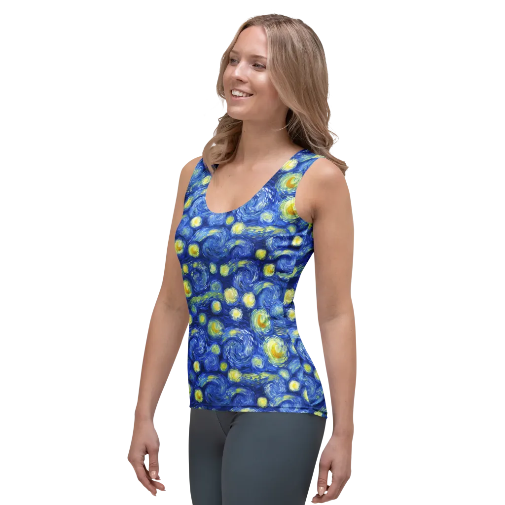 Cobalt Stardrift on Women's Tank Top — Left Front