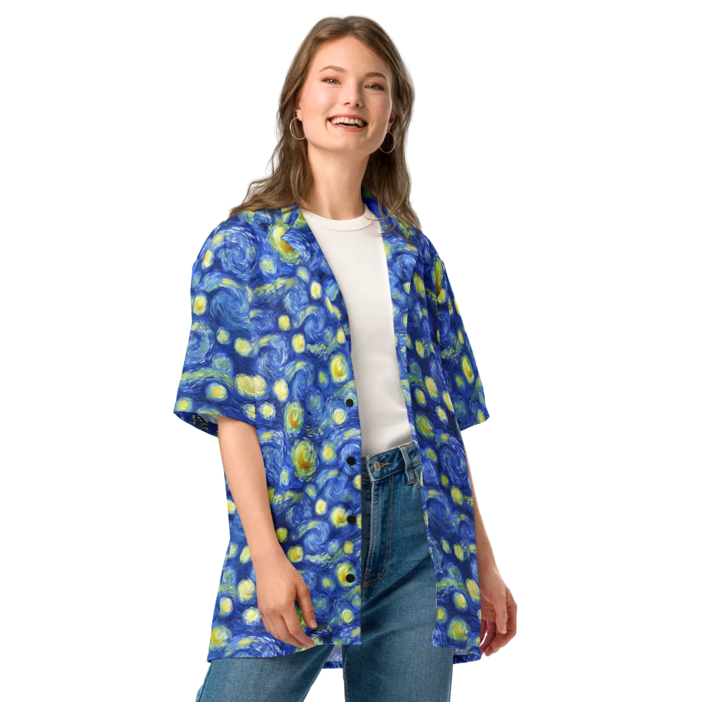 Cobalt Stardrift on Button Shirt — Front