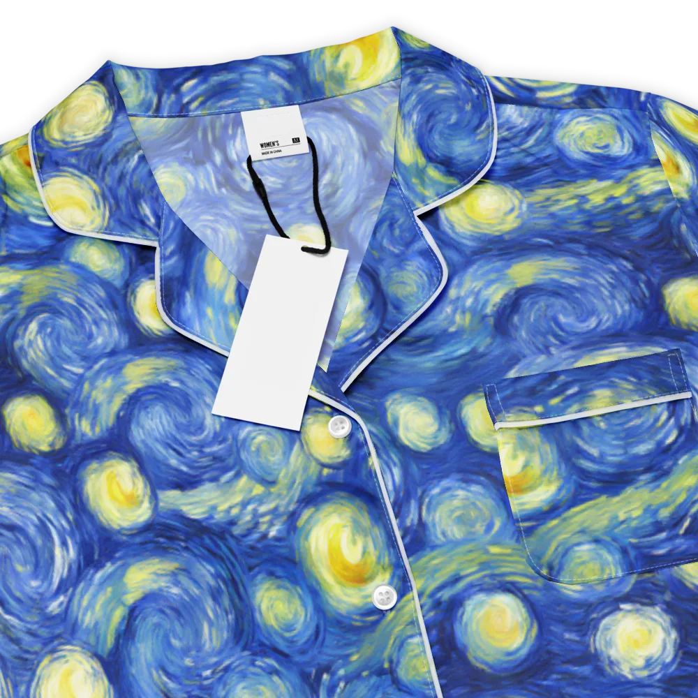 Cobalt Stardrift on Women's Short Sleeve Pajama Top — Product details