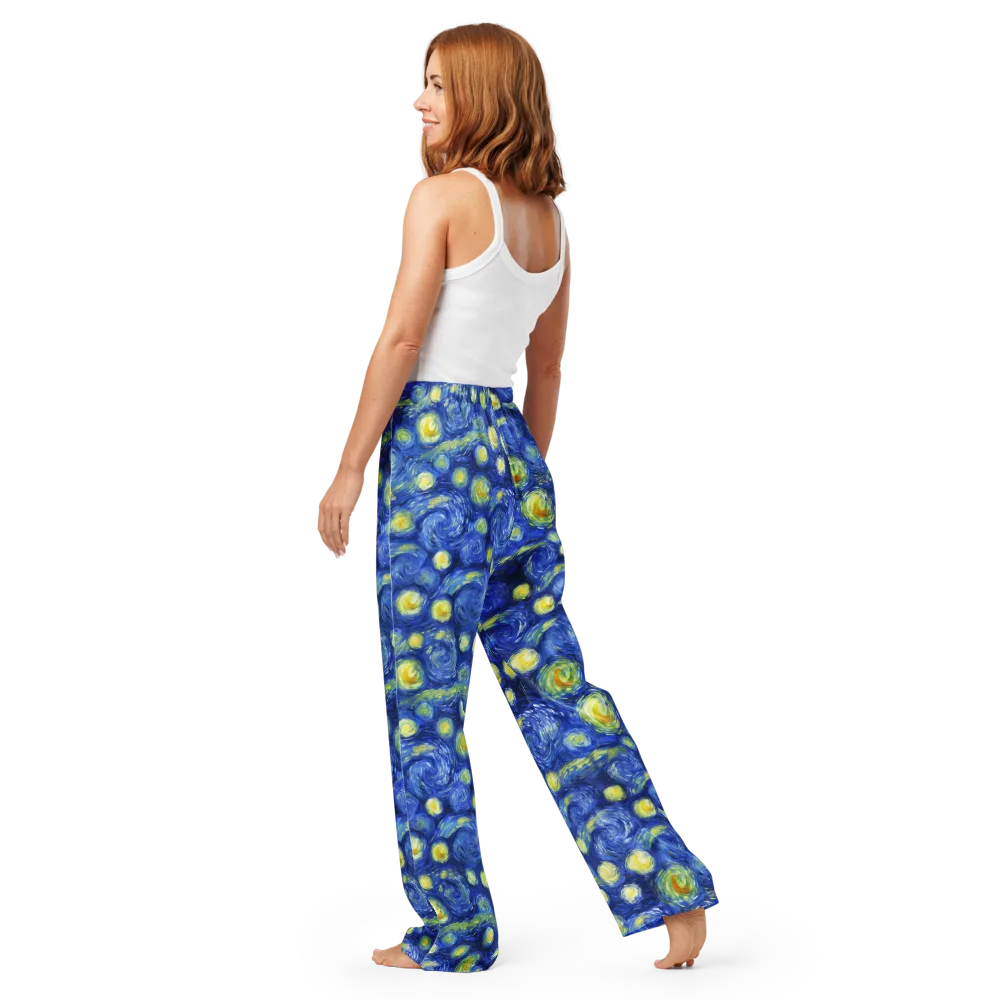 Cobalt Stardrift on Women's Pajama Pants — Back
