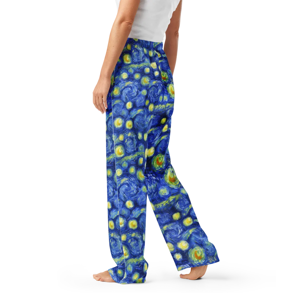Cobalt Stardrift on Women's Pajama Pants — Left