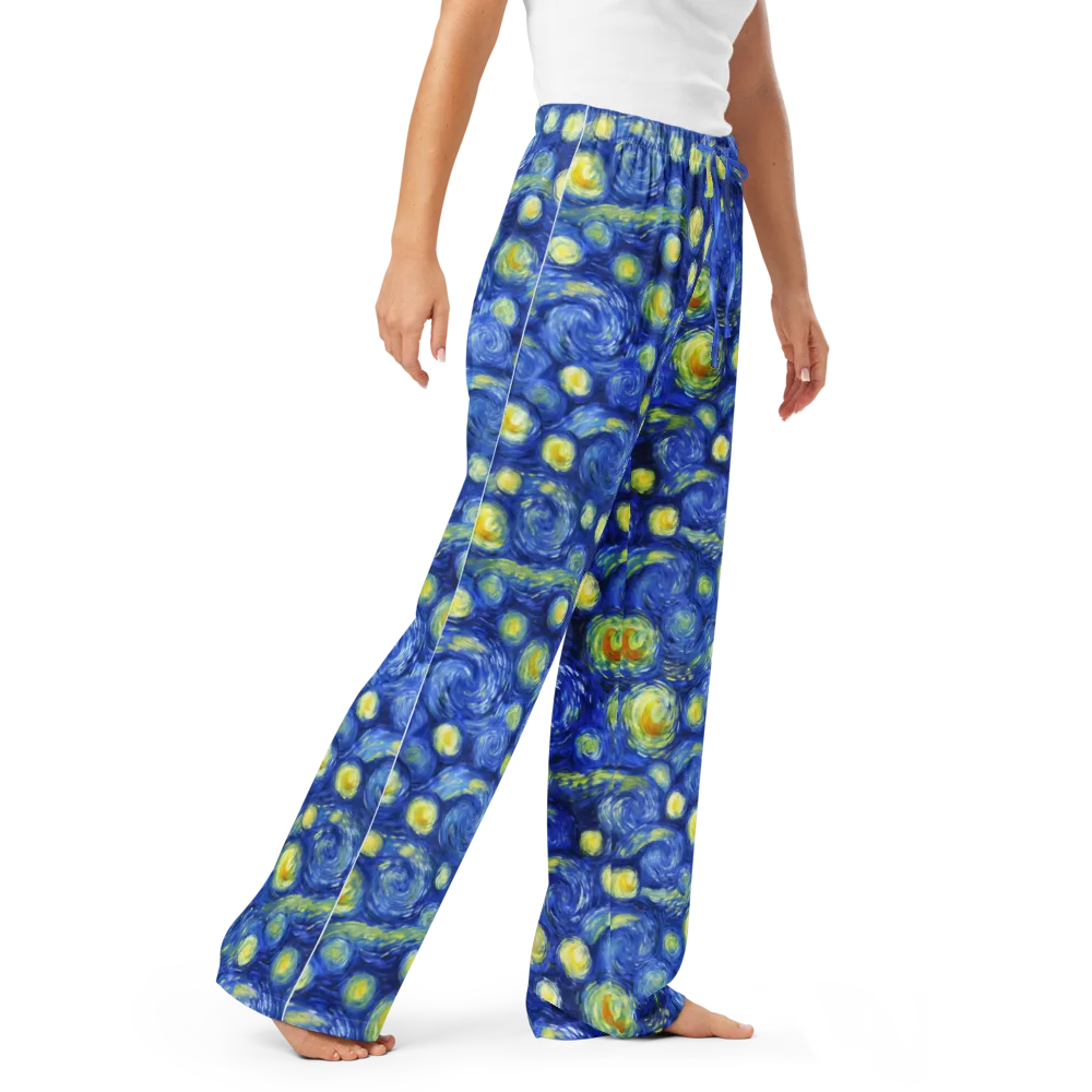 Cobalt Stardrift on Women's Pajama Pants — Right Front