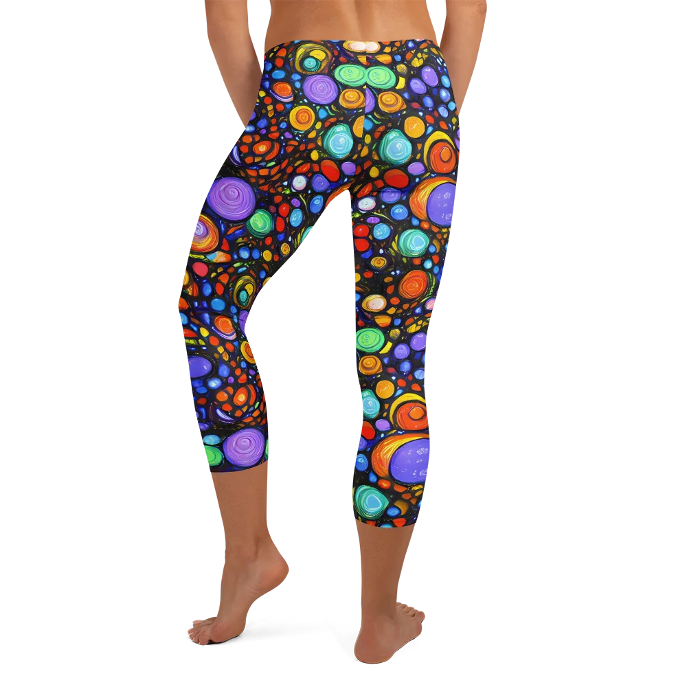 Psychedelic Constellation on Capri Leggings — Back