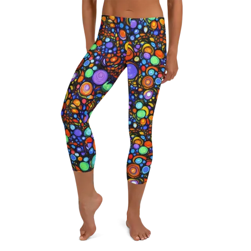 Psychedelic Constellation on a Capri Leggings