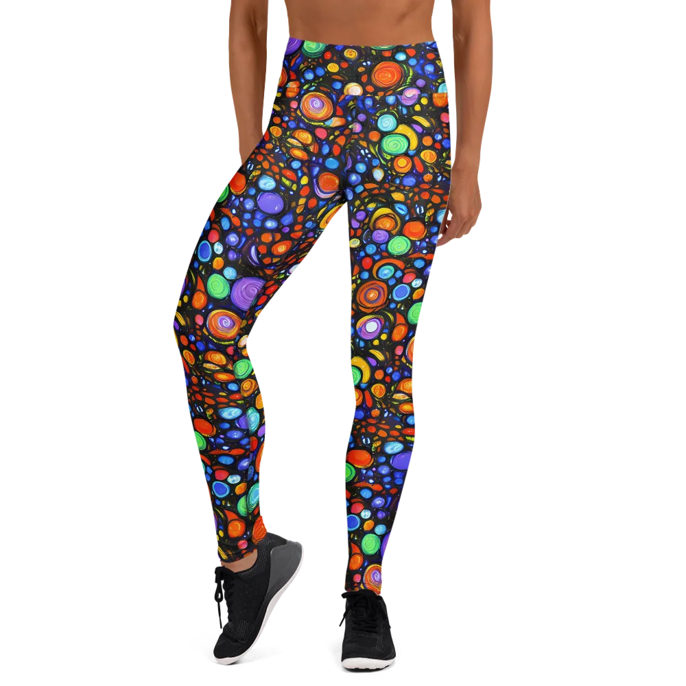 Psychedelic Constellation on Yoga Leggings — Front
